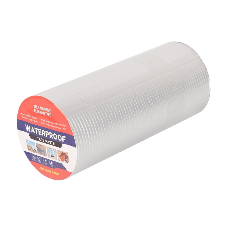 LFGUD 12" W X 32.8'L Waterproof Tape for Leaks Aluminum Butyl Tape with Adhesive for RV Repair, Glass Repairs, Air Mattress Patch, Window Caulking, Boat Sealing, Roof Patching - Image 1